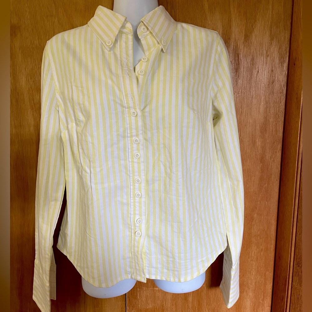 Vintage Luella Yellow Striped Button-Up Shirt